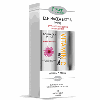 Power of Nature Echinacea Extra με Στέβια 20 Αναβρ