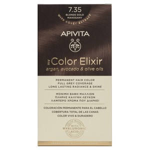 APIVITA Βαφή μαλλιών color elixir N7.35 ξανθό μελί
