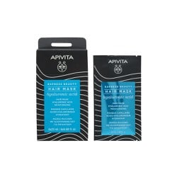 Apivita Moisturizing Hair Mask Express Beauty Μάσκα Ενυδάτωσης Για Όλους Τους Τύπους Μαλλιών Με Υαλουρονικό Οξύ 20ml