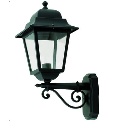 Aluminium Wall Light Lantern Black Height:50cm Ε27