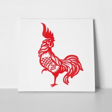 Red paper cut rooster chicken 494705473 a