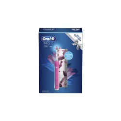Oral-B Επαναφορτιζόμενη Ηλεκτρική Οδοντόβουρτσα Pro 1 750 Pink Design Edition & Θήκη Ταξιδίου 1 τεμάχιο