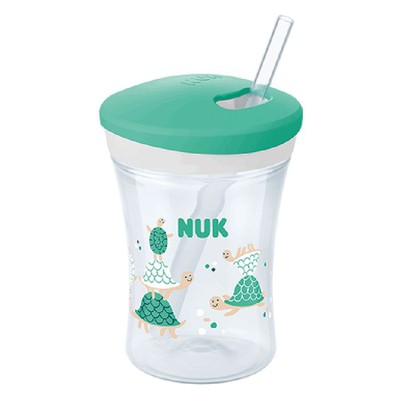 NUK EVOLUTION ACTION CUP 230ml 12+ NEUTRAL (ΜΕ ΚΑΛΑΜΑΚΙ)