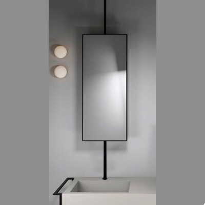 Καθρέπτης μεταλλικός μπάνιου 45x90 με άξονα πάνω-κ