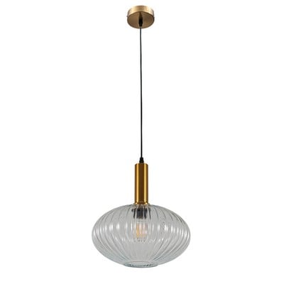 Pendant Light 1xE27 Clear Glass Planet