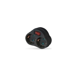 Adapter 2 Ways with Switch Black