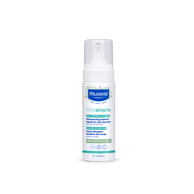 Stelatopia® Foam Shampoo Mustela®- Σαμπουάν σε μορφή Αφρού για νεογέννητα