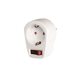 Adaptor From 1 Schuko In 1 Schuko With Switch & Co