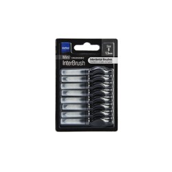 Intermed Ergonomic Mini Interdental Brushes With Handle 1.5mm Size 8 Black 8 pieces