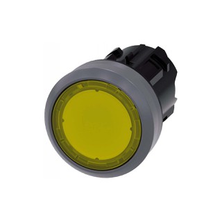 Illuminated Flat Pushbutton with Return Yellow 3SU