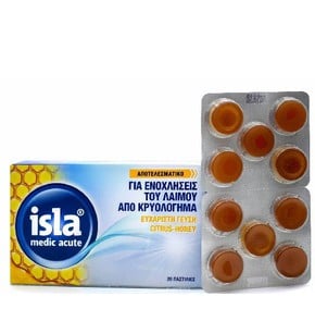 FarmaSyn Isla Medic Acute Citrus & Honey Pastilles