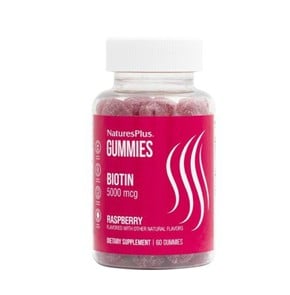 Natures Plus Biotin Gummies 5000mcg, 60 Gummies