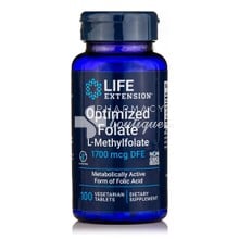 Life Extension Optimized Folate L-Methylfolate 1700mcg DFE - Φολικό Οξύ, 100 caps