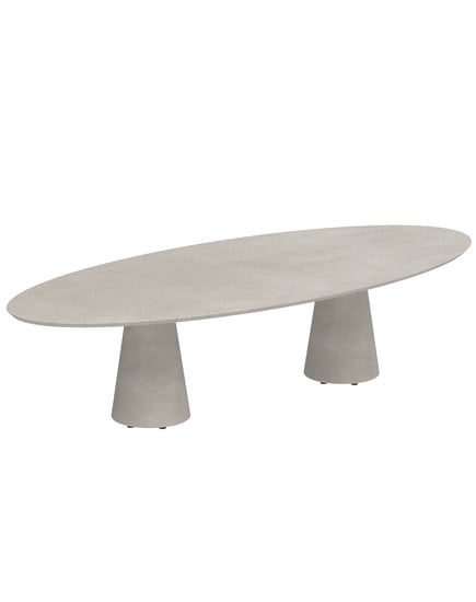 CONIX ELLIPSE TABLE WITH CONCRETE TOP 320x140cm