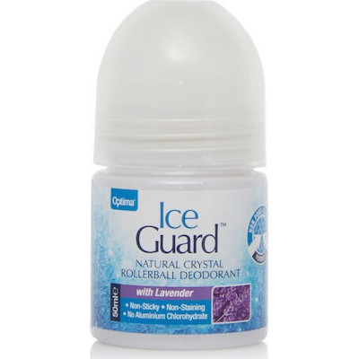 OPTIMA Ice Guard Natural Crystal With Lavender Deodorant Roll-On Αποσμητικό Με Άρωμα Λεβάντας 50ml