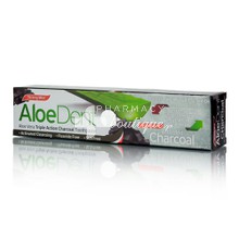 Optima Aloe Dent Triple Action Charcoal Toothpaste - Οδοντόπαστα με αντιφλεγμονώδη δράση, 100ml