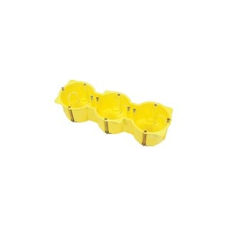 Triple Junction Box for Dry Wall Yellow Courbox 08