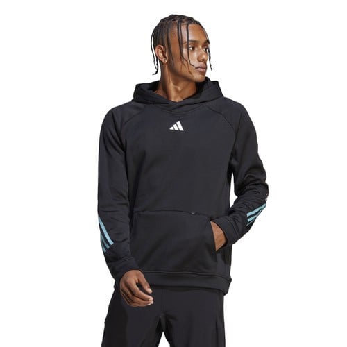 adidas men train icons 3-stripes training hoodie (