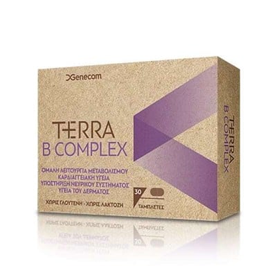 GENECOM Terra B Complex Συμπλήρωμα Διατροφής Για Το Νευρικό Σύστημα x30 Ταμπλέτες