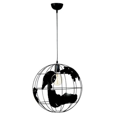 Pendant Light 1/L E27 Sphere Meallic Black Mesh