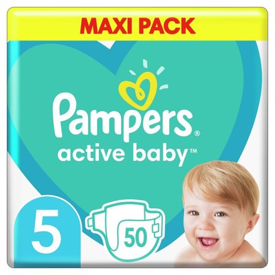 Pampers Active Baby Maxi Pack No 5 (11-16Kg) 50τμχ
