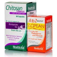 Health Aid Σετ Chitosan, 90 caps + Δωρο Α to Z Multivit 30 tabs