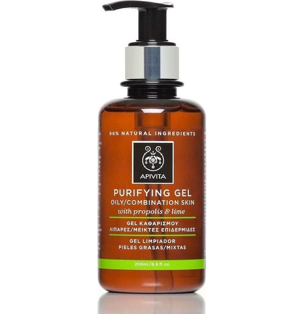 Apivita Purifying Cleansing Gel with Propolis & Lime, 200ml