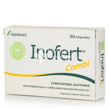 Inofert Combi - Συμπλήρωμα Διατροφής Μυο-Ινοσιτόλης για Υπέρβαρες Γυναίκες με Σύνδρομο Πολυκυστικών Ωοθηκών, 20 caps
