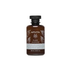 Apivita Pure Jasmine Shower Gel Essential Oils Κρεμώδες Αφρόλουτρο Γιασεμί 250ml