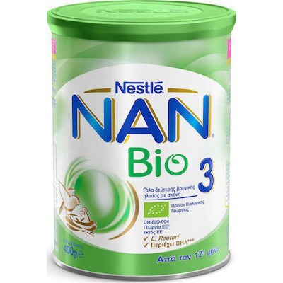 NAN Bio 3 Βιολογικό Γάλα Δεύτερης Βρεφικής Ηλικίας Σε Σκόνη Από 12 Μηνών, 400gr