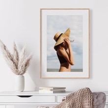 Woman in straw hat