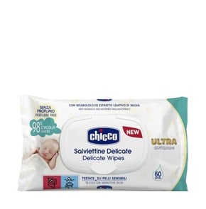 Chicco Delicate Ultra Soft & Pure Wipes 98% Water,
