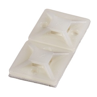 Self Adhesive Socket for Cable Ties White 4.8 28x2