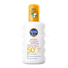 Nivea Sun Sensitive Immediate Protect Spray SPF50+ - Αντηλιακή Λοσιόν Σώματος, 200ml