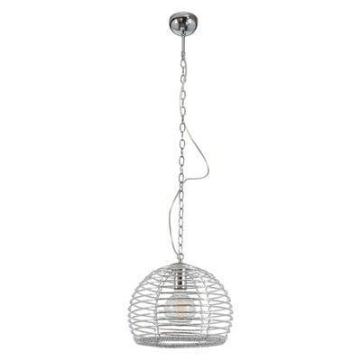 Pendant Light 1xE27 Wire Ball Nickel