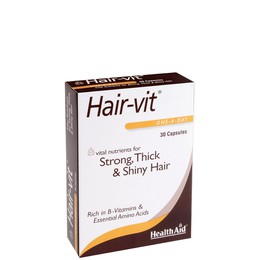 Health Aid, Hair-vit, Για Δυνατά,Υγιή και Όμορφα Μαλλιά, 30Capsules