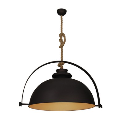 Pendant Light Hl-211S-1P60 Omaha Metal Shade Brown