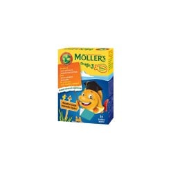 Moller's Omega 3 Fish Μουρουνέλαιο Orange Lemon 36 jellies