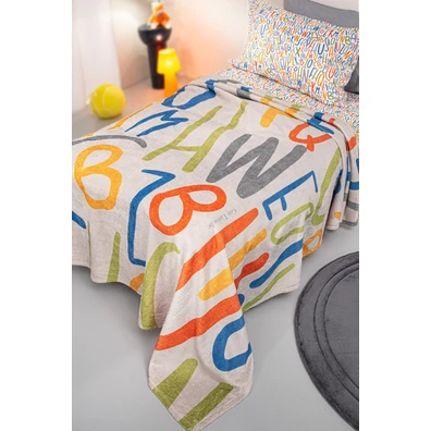 Παιδική Κουβέρτα Ultrasoft Letters Multi 160x220 g