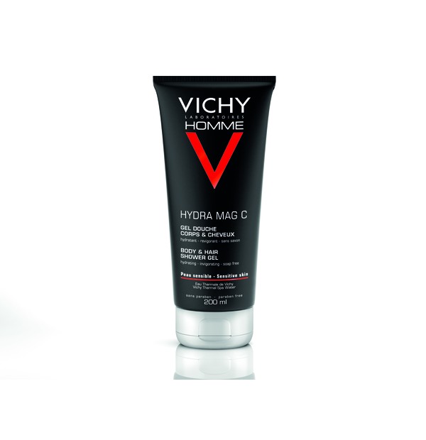 Vichy Homme for Man Hydra Mag - C Shower Gel Ανδρικό Τονωτικό Gel Ντους για Σώμα & Μαλλιά, 200ml