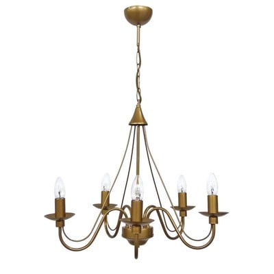 Pendant Light Chandelier 5/L Metal Gold S-11