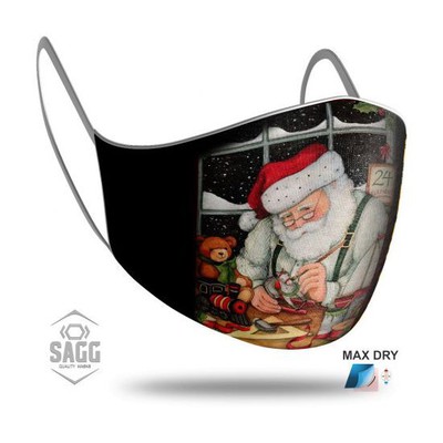 SAGG Unisex Υφασμάτινη Μάσκα Santa Claus 3