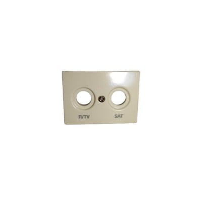 Coral R/TV/SAT Cover Plate 2-Hole Version Beige