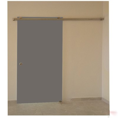 Συρόμενη γυάλινη πόρτα 10mm securit 80Χ210 γκρι με