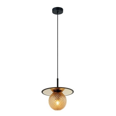 Pendant Light With Terrain Honey Colored Glass E27