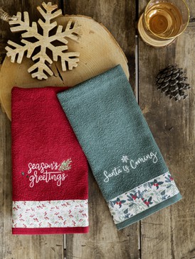 Hand Towel Set - Santa