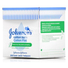 Johnson's Baby Cotton Buds - Μπατονέτες, 200τμχ. 