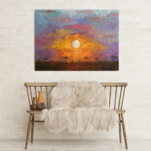 African sunset painting