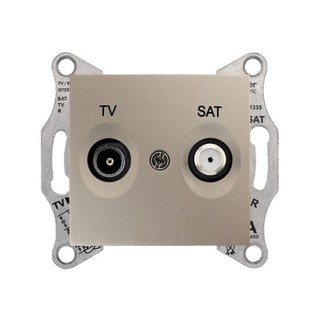 Sedna TV/SAT Terminal Socket Titanium SDN3401668