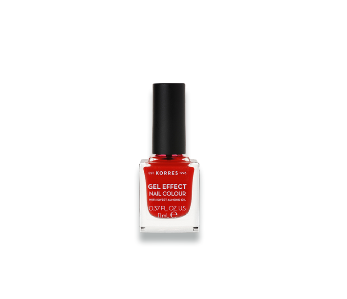 KORRES NAIL COLOUR GEL EFFECT (WITH ALMOND OIL) No48 CORAL RED 11ML